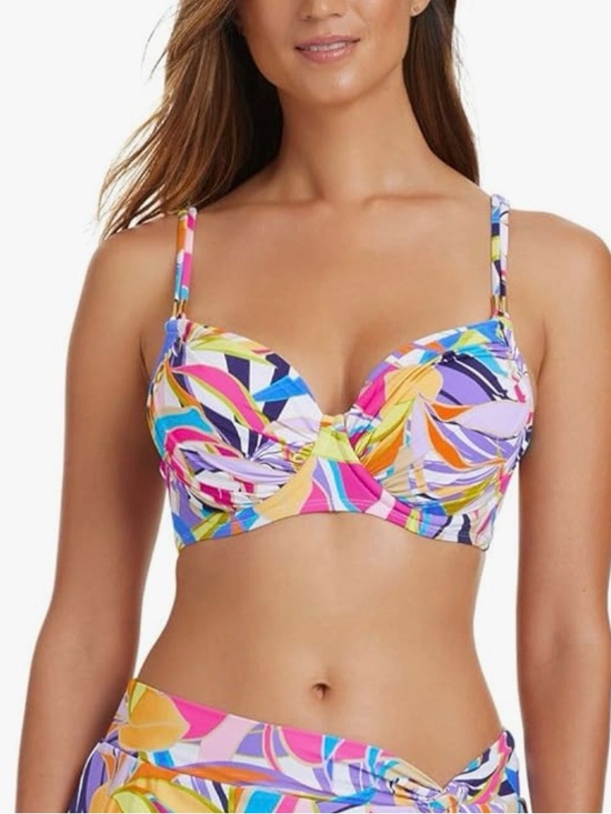 Bleu Rod Beattie Other - Bleu Rod Beattie Multicolor Swirl Bikini Top - Bright Blue, Purple, Pink, Orange